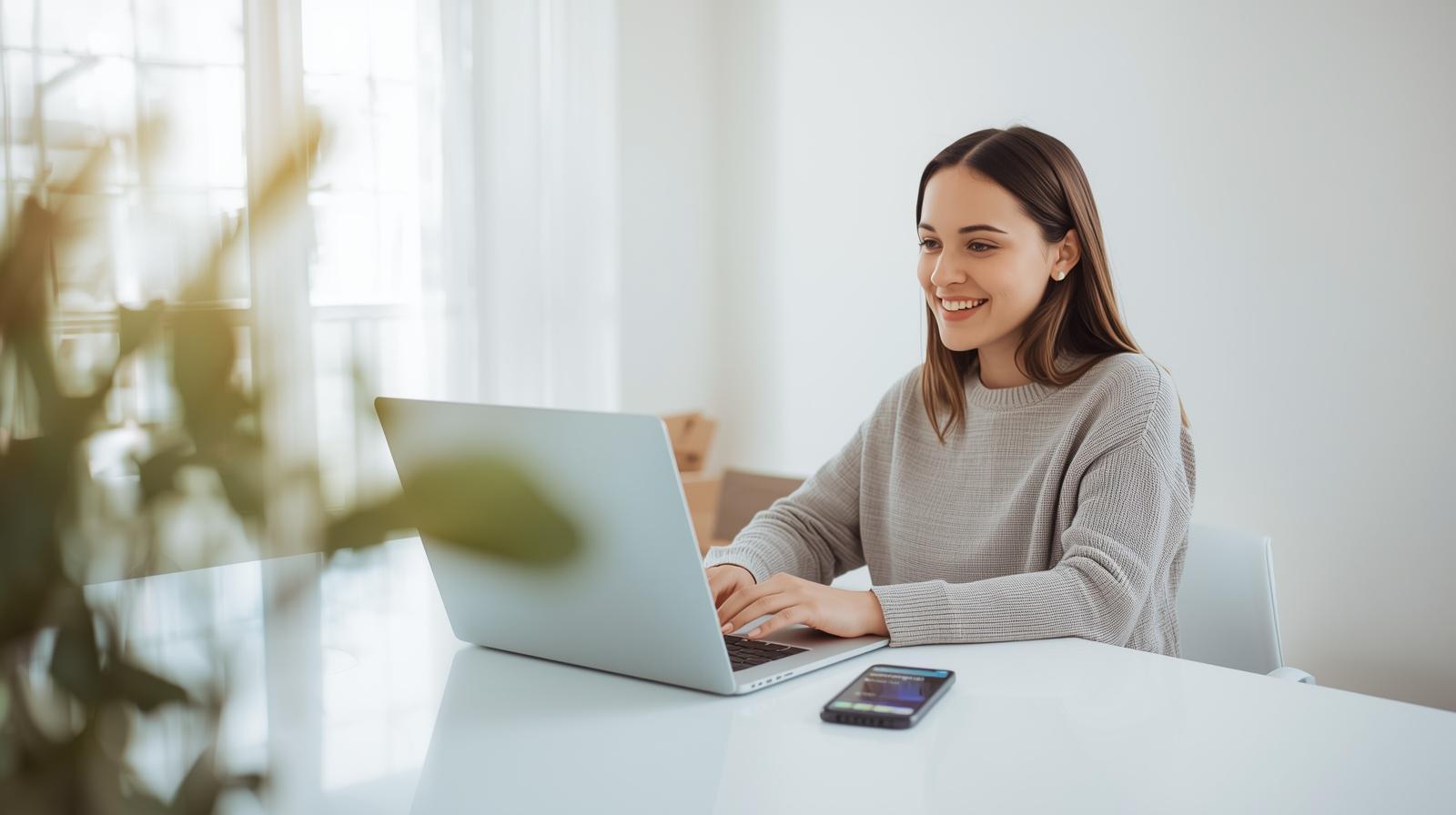 Turbocharged Payouts The Technology Behind Lightning-Fast Withdrawals at Elite Casinos Person smiling at desk with blurred screens showing secure fast online payout workflow - Turbocharged Payouts The Technology Behind Lightning-Fast Withdrawals at Elite Casinos
